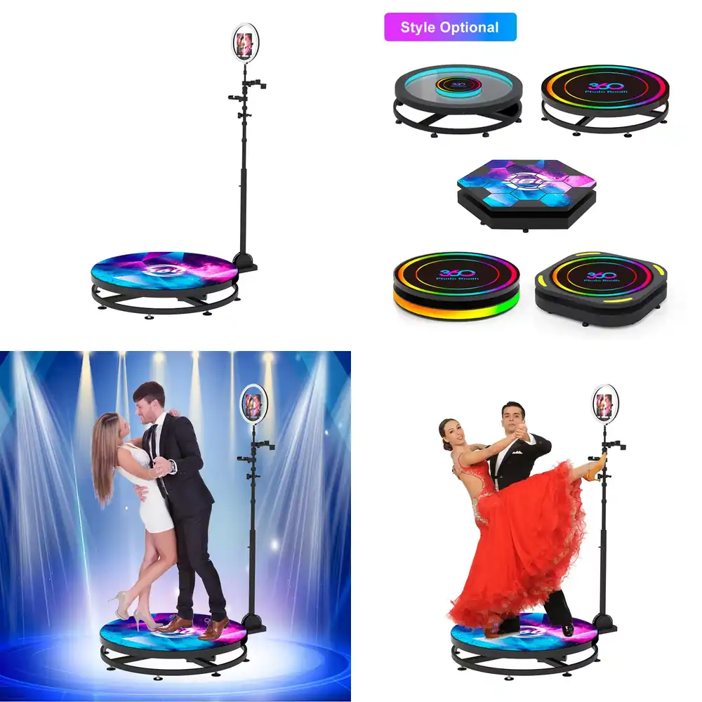 Photo Booth Machine - Portable Selfie 360 Platform Business Spinner