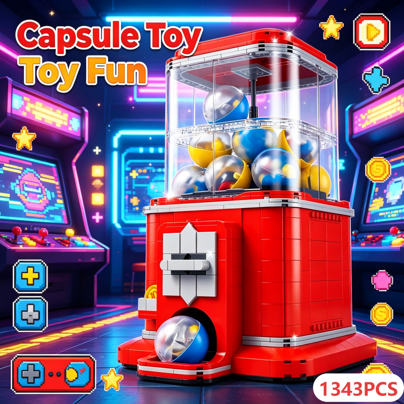 Arcade Style Vending Machine - 2026 New 1343PCS Vending Machine Building