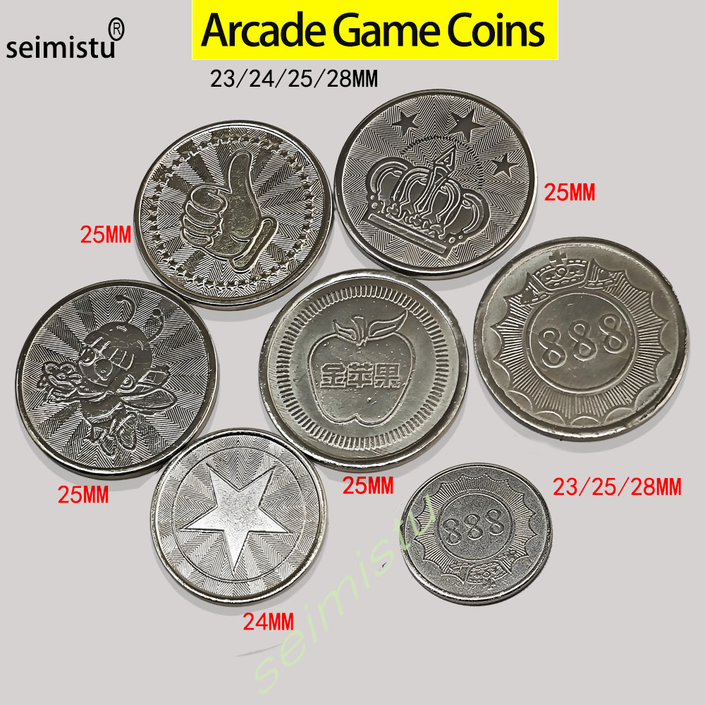 Vending Game - 100pcs Stainless Steel 23/24/25mm Tokens Crown