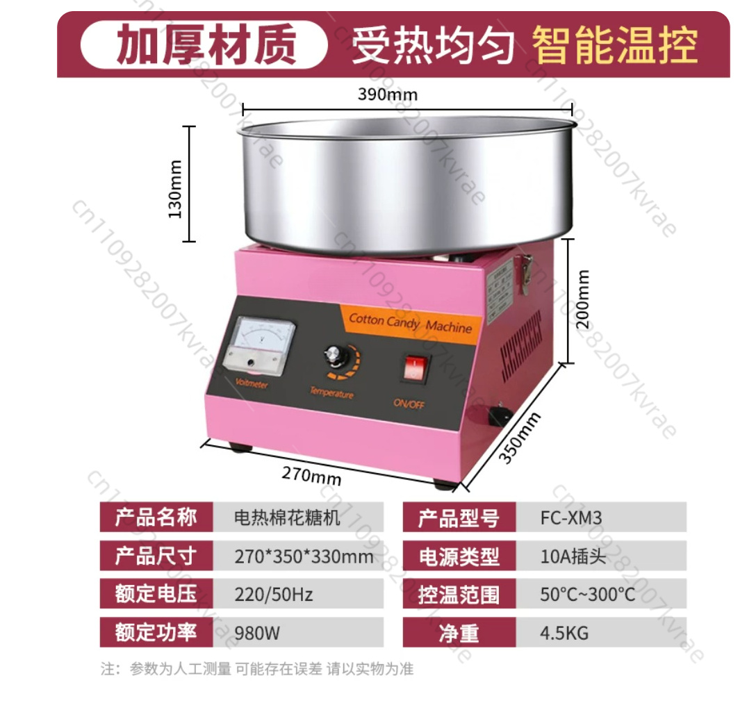 Commercial Automatic Cotton Ca - Candy Floss Machine recension och pris