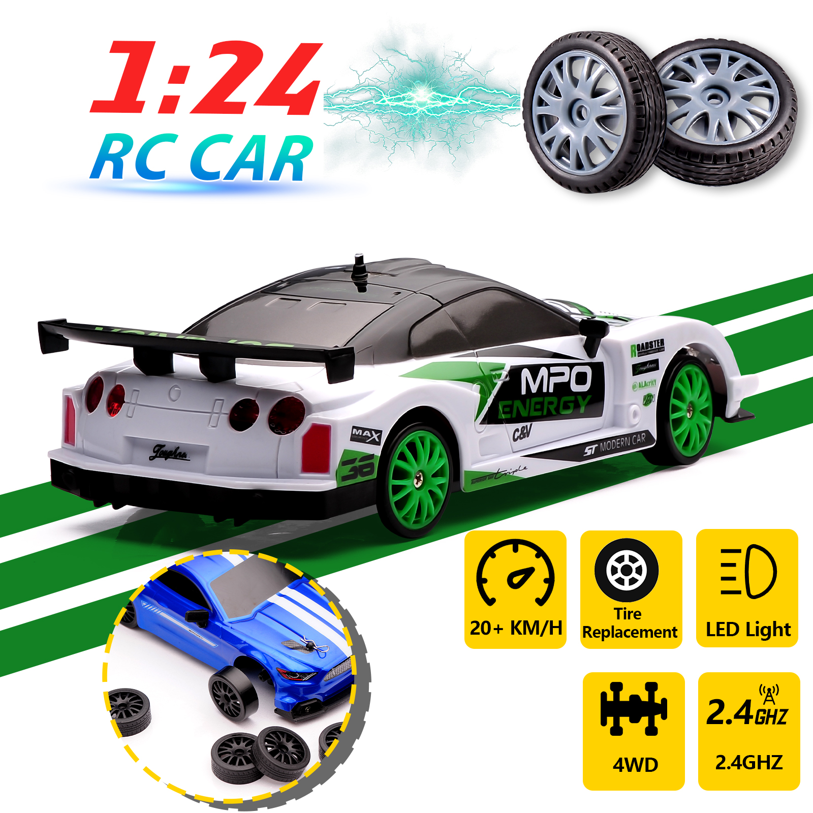 1:24 RC Drift Car 2.4G 4WD Hig - Racing Arcade Cabinet recension och pris