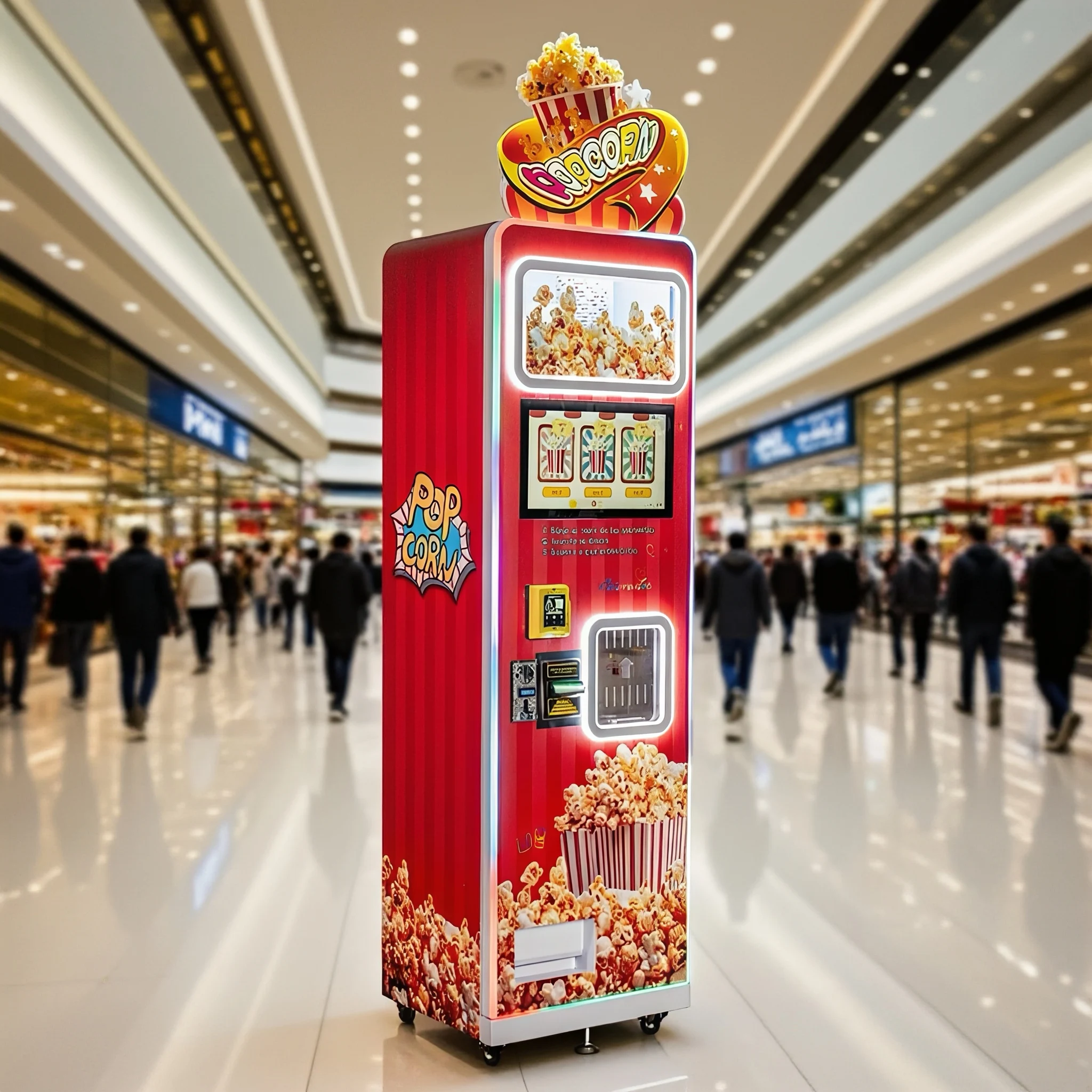 Best Seller 3 Flavoured Fully  - Popcorn Vending Machine recension och pris