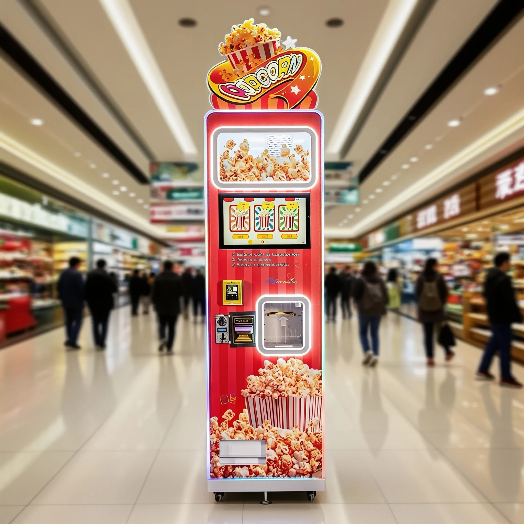 Best Seller 3 Flavoured Fully  - Popcorn Vending Machine recension och pris
